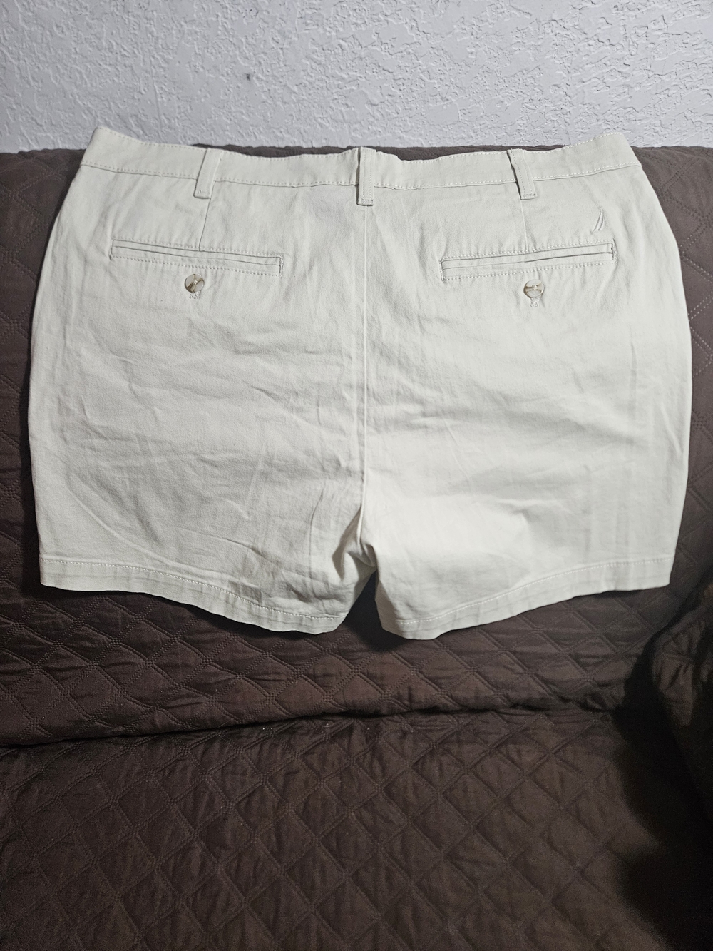 Nautica Cream Flat Front Men's Shorts